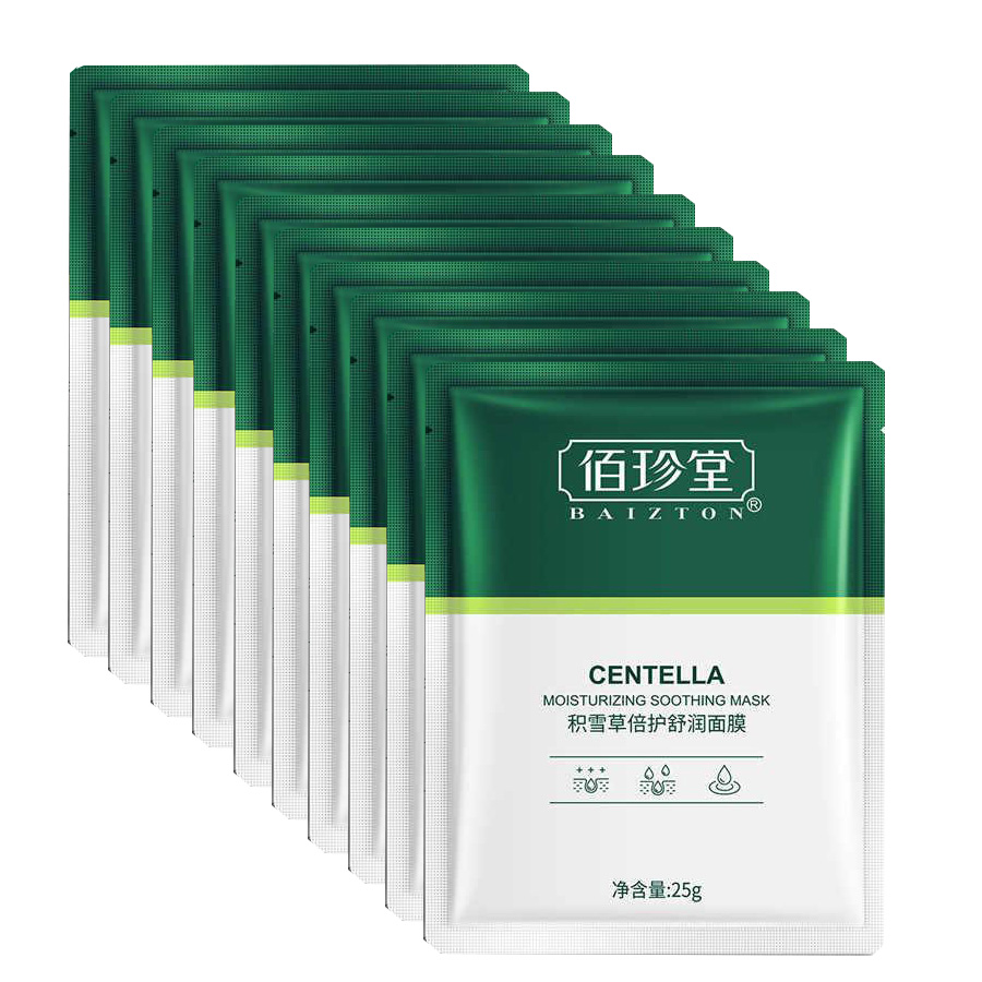 ماسک صورت بایزتون مدل centella وزن 25 گرم مجموعه 10 عددی